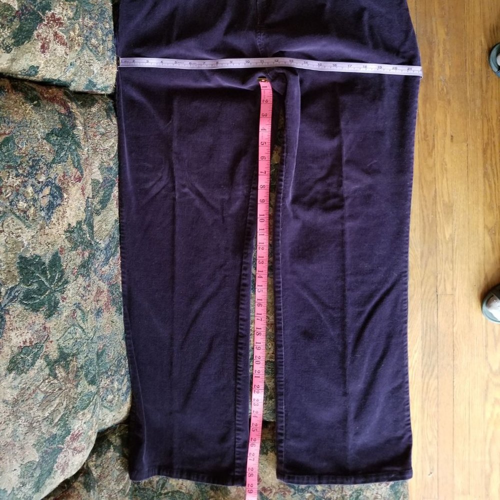 Vintage 90s, needle cord, fine corduroy pants, 4 pockets, L, Fairweather, purple - Picture 2 of 8